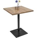 Bistrotisch H10 Braun - Metall - Holzart/Dekor - Holz teilmassiv - 70 x 75 x 70 cm