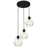 Lampe à suspension ARIYAN Noir - Doré - Gris métallisé - 44 x 18 x 44 cm