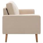 3-Sitzer-Sofa Creme Stoff Cremeweiß