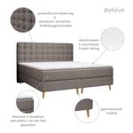 Boxspringbett Believe Braun - Breite: 160 cm