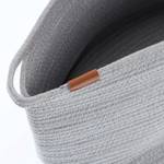 Aufbewahrungskorb, Baumwolle/Polyester Grau - Textil - 17 x 9 x 22 cm