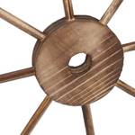 Wagenrad aus Holz 3er Set Braun - Holzwerkstoff - Kunststoff - 40 x 40 x 3 cm