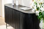 Sideboard Steampunk Schwarz - Massivholz - 165 x 80 x 45 cm