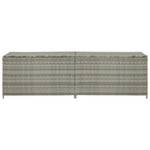 Garten-Aufbewahrungsbox Grau - Metall - Polyrattan - 200 x 60 x 200 cm