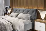 Bett ANNY Polsterbett Velvet Grau - 236 x 111 cm