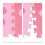 Tapis puzzle fleurs Rose clair - Rose foncé