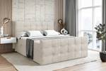 Boxspringbett SOLARIO Ecru - Breite: 160 cm - H4