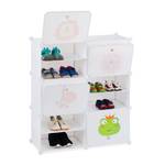 Etagère à emboîter chaussures enfants Blanc - Métal - Matière plastique - 84 x 95 x 32 cm