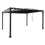 Pergola L40 Grau - Metall - 388 x 213 x 295 cm