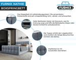 Boxspringbett NATHIE 160x200 Monolith 70 Hellblau