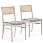 Pack de 2 chaises Vilma Bois Massif Blanc