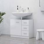 Meuble de lavabo 3005548 Blanc - Bois manufacturé - Bois massif - 63 x 54 x 30 cm