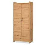 Armoire Elisa Beige - Bois manufacturé - Fibres naturelles - 84 x 189 x 50 cm