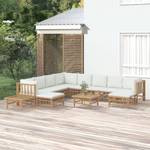 Salon de jardin 3028492-32 (lot de 12) Blanc - Bambou - 69 x 65 x 69 cm