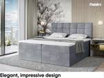 Boxspringbett Drago Grau - Breite: 140 cm - H3