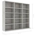 CD-Schrank 3002090 Grau - Steingrau - 23 x 89 cm