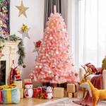 180cm LED Künstlicher Weihnachtsbaum Pink - Kunststoff - 114 x 180 x 114 cm