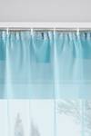 2er Pack Gardinen Schlaufen Voile Hellblau - Höhe: 245 cm