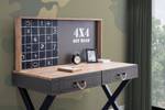 Off Road Schreibtisch mit Tafel Schwarz - Holzwerkstoff - 120 x 127 x 62 cm