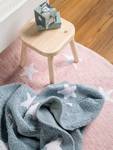 Waschbarer Kinderteppich Pink - Naturfaser - 150 x 1 x 150 cm
