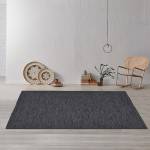 Tapis salon 80x150 coton BIO tissé main Gris - 80 x 150 cm