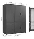 Kleiderschrank Der Grenzenlose I Anthrazit - Breite: 150 cm