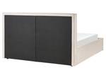 Lit double MOISSAC Beige - Noir - Largeur : 177 cm