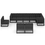 Garten-Lounge-Set (9-teilig) 3009799-2 Anthrazit - Schwarz