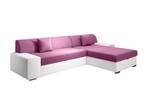 Ecksofa TONMI Pink - Weiß