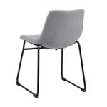Lot de 2 chaises tissu gris Gris - Textile - 53 x 77 x 47 cm