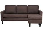 Sofa mit Ottomane AVESTA 2-tlg Braun