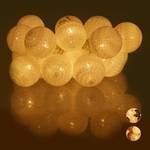 Guirlande Lumineuse LED 20 Boules Coton Blanc