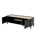 Banc TV 2 portes Amsterdam - L136 cm Noir - Bois manufacturé - 40 x 44 x 136 cm