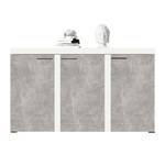 FURNIX Sideboard RIVAY 3F Weiß/Beton Braun - Grau - Weiß