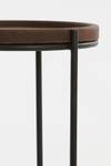 Table d'appoint JAIRO lot de 2 Marron - Cuir véritable - 53 x 46 x 53 cm