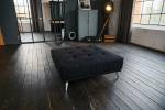 Hocker WIOLO Stoff KAWOLA Hocker WIOLO Stoff schwarz - Schwarz