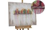 Peinture acrylique Buoyant Spirit Beige - Bois massif - Textile - 100 x 75 x 4 cm