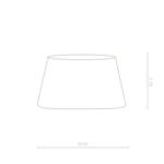RM Oval Linen Schirmen Weiß - Metall - Textil - 15 x 21 x 38 cm