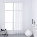 Ösenvorhang Essential Weiß - Textil - 135 x 1 x 240 cm