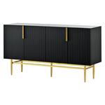 Sideboard Eos Ⅳ Schwarz - Holzwerkstoff - Metall - 40 x 80 x 153 cm