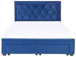 Doppelbett LIEVIN Blau - Marineblau - Breite: 165 cm