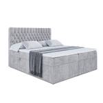 Boxspringbett DAISY Hellgrau - Breite: 180 cm - H3