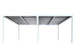 Alu Pergola L41 Weiß - Metall - 590 x 224 x 306 cm