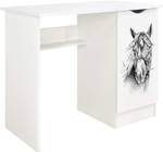 Bureau blanc ROMA - Cheval Bois manufacturé - 50 x 77 x 90 cm
