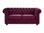 Sofa CHESTERFIELD Bordeaux - Tiefe: 168 cm