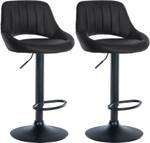 Tabouret de bar Milet Lot de 2 Noir