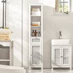 Meuble Colonne de Salle de Bain BZR36-W Blanc - Bois manufacturé - 35 x 161 x 32 cm