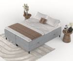 Boxspringbett Malte Grau - Breite: 140 cm - H2