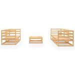 Garten-Lounge-Set Braun - Massivholz - Holzart/Dekor - 70 x 30 x 70 cm