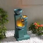 Fontaine de jardin RJ-23074G-EU Vert - Polyrotin - 30 x 73 x 31 cm